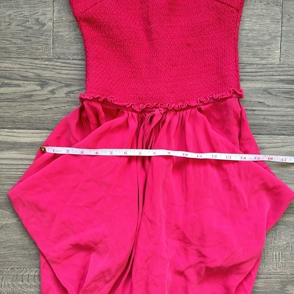 Catherine Malandrino| Finesse Strapless Jumpsuit in Geranium pink / 95% silk - Picture 10 of 15